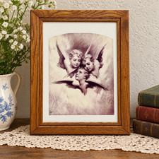 Vintage 1970s–80s Freeman's Wood Frame 16.5