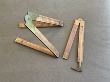 TWO VINTAGE FOLDING RULES - Rabone and Craftsman picture