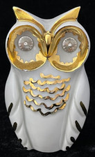 RG Collection Limoges Capodimonte Porcelain Owl with Faceted Crystal Eyes, Italy picture