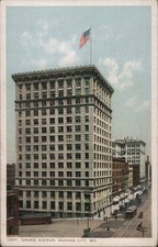 Kansas City, Missouri MO Grand Avenue Detroit Pub. 1915 K.C. & La Junta Vintage picture