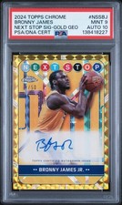 2024 Topps Chrome Next Stop Signatures | Bronny James | 39/50 | PSA 9 - AUTO 10 picture