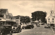 Osterville MA Main Street Cape Cod The Collotype Co. c1920s-30s Vintage Postcard picture