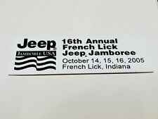 Jeep Jamboree Dash Badge Plaque French Lick Indiana 10/14/05 10/15/05 10/16/05 picture