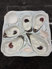 Antique Continental porcelain Oyster Plate W/ Marks Patent &Stamped “REGISTRIRT” picture