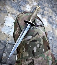 British Army Fairbairn Sykes Commando Knife 3rd Pat Brass Handle With Case picture
