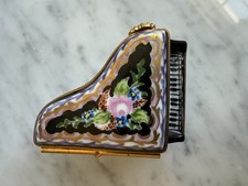 Artoria Limoges France Grand Piano Trinket Box Hand Painted Porcelain w/ Box COA picture