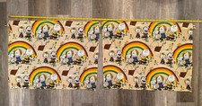 Vintage 1966 Peanuts Curtains Rainbow Snoopy Charlie Brown Linus 60x23 FAST SHIP picture