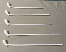 Vintage White Clay Tavern Tobacco Pipes Set of 5 Traditional Unused Collectible picture