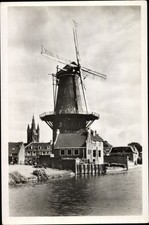 Postcard Delft South Holland Netherlands, Molen de Roos, windmill - 3707856 picture