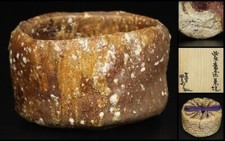 ASH (鬼) ONI-SHINO Tsukigata Nahiko  HERITAGE mino Chawan mega discount cup bowl picture