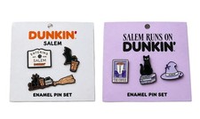 2025 & 2026 Salem Runs On Dunkin' Enamel Pin Sets (2) Six Pins Total HTF LE Rare picture