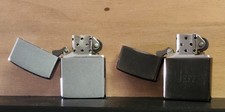 Lot of 2 Zippo Lighters Vintage 1988 H IV Monogram Jeff & Modern 2002 C 02 Plain picture