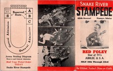 Snake River Stampede Wildest Show On Earth Nampa ID Vintage Travel Leaflet TB18 picture