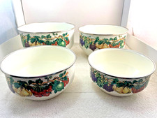 4 VTG Tabletop Unlimited Vitroceramic Nesting Mixing Bowls Fruit Kitchen Decor picture