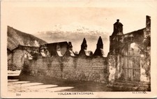 Vintage 1930’s RPPC Volcan Ixtaccihuatl Mexico Postcard Stone Gate Landscape  picture