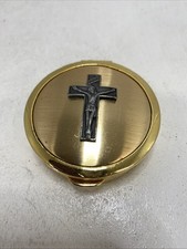 Vintage Camco Gold Tone Catholic Host Carrier picture