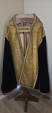 Antique French black velvet with goldbrocade cope picture