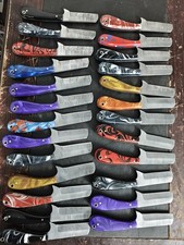 LOT OF 120 HANDMADE DAMASCUS STEEL  SKINNER BULL CUTTER KNIFE picture