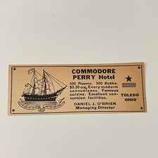 Commodore Perry Hotel 500 Rooms Baths Daniel O'Brien Toledo OH 1942 Ad SAK3-S46 picture