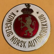 Badge automobile auto car club Norway Kongelig Norsk AutomobilKlub Norge picture
