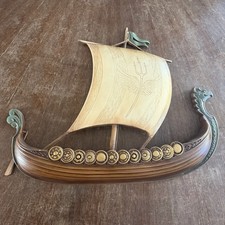 Vintage Syroco MCM Viking Ship Wall Hanging Mid Century Plastic 60s Nordic Art picture