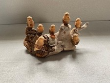 Vintage BEN ORTEGA WOOD SCULPTURE SHORE BIRDS FOLK ARTIST SANTA FE NEW MEXICO picture
