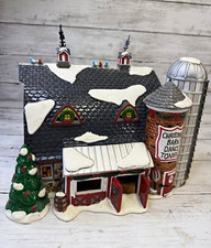 Dept 56 Christmas Barn Dance Snow Village house with light, no box Read descript picture