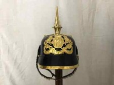 Handmade German Pickelhaube Prussian Leather Helmet Imperial Militaria Cap Gift picture