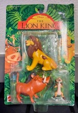 Vtg 1994 Disney The Lion King Mattel Collectible Figures Set-Simba, Pumbaa,Timon picture