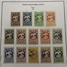France Libre Phoenix Stamp Set 14 Used/Unused 1941 Equatorial Africa picture