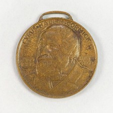 1931 International Harvester Advertising Vintage Brass Pocket Watch Fob picture