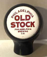 1930s PHILADELPHIA OLD STOCK Beer Porcelain Face Ball Knob Tap Handle picture