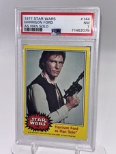 1977 Topps Star Wars Card #144 Harrison Ford As Han Solo NM -PSA 7 Star Wars picture