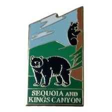 Sequoia and Kings Canyon National Parks Bears Scenic Travel Souvenir Pin picture