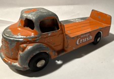 1950’s Orange Crush Vintage Soda Toy Truck Orange/Gray/Black Pressed Metal picture