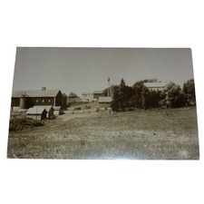 Vintage 1922 Mead Kansas RPPC Farm Scene Windmill Barn Postcard Mead Kans. picture