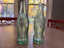 2 Vintage Dec 25 1923 Green Coca Cola Bottles Kansas City Mo & Chicago IL Hobles picture
