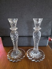 WATERFORD CRYSTAL Seahorse/Sea Jewels Pair Candle Holders/ Candlesticks picture
