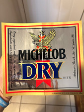 Lot of 6 Vintage 1989 Michelob Dry Beer Sign Decals 14.75