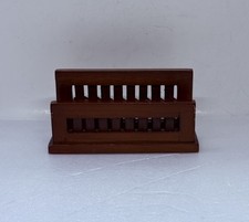 Vintage 1970s Wooden Napkin Holder Straw Wrapped 4.5” Art Decor 20 picture