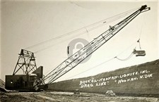 Lignite Mine Drag Line Crane Noonan ND North Dakota RPPC Photo Postcard COPY picture
