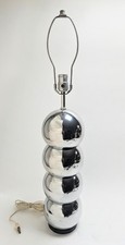  Vintage Robert Sonneman George Kovacs Chrome Orb table Lamps Mid Century 1960 picture