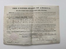 1847 James K Polk Bounty Land Patent  picture