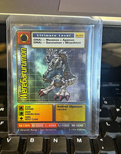 Bandai 1999 Digimon Digital Monsters WereGarurumon Holofoil Card St-47S picture
