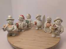 Lenox Twelve Months of Snowmen Lot of 6 Porcelain Figurines May Aug Sep Oct Nov  picture