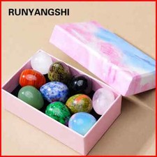 New 5/7/10pcs box Natural Crystal Egg Stone Mini Polished Gemstone Jewelry Home picture