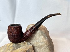 Savinelli Pipe Oscar Sandblasted Aged Briar 602 Bent Billiard Style Italy picture
