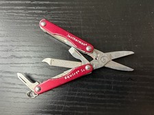 Vintage Leatherman Squirt S4 Red Keychain Multi-Tool Pocket Knife Scissors picture