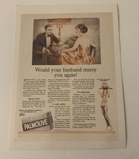 Vintage 1920’s Reproduction 6.75” Palmolive Soap Ad Print Ad Paper Collectible picture