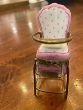 Limoges hand-painted trinket box. High Chair picture